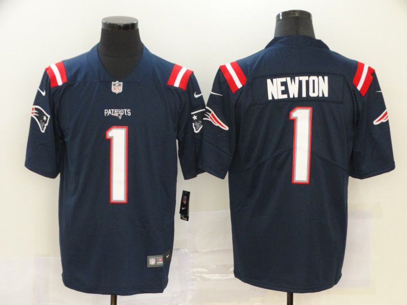 Men New England Patriots #1 Newton Blue Nike Vapor Untouchable Limited NFL Jersey